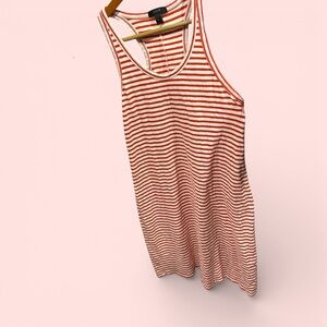 Cute cotton classic J. Crew striped beach pool casual mini t-back dress breezy